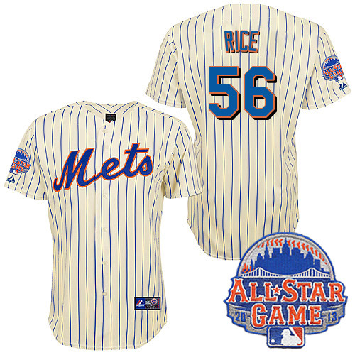 Scott Rice #56 MLB Jersey-New York Mets Men's Authentic All Star White Baseball Jersey